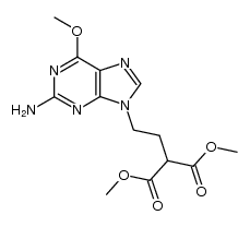 dimethyl 2-(2-(2-amino-6-methoxy-9H-purin-9-yl)ethyl)malonate结构式