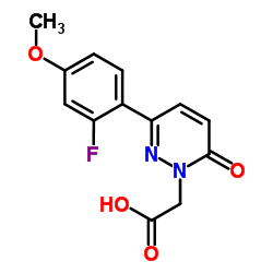 [3-(2-Fluoro-4-methoxyphenyl)-6-oxo-1(6H)-pyridazinyl]acetic acid结构式