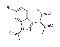 N-acetyl-N-(1-acetyl-6-bromo-1H-indazol-3-yl)acetamide Structure