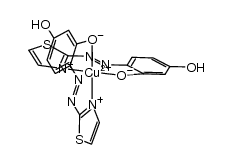 Cu(4-(2-thiazolylazo)resorcinol)2结构式