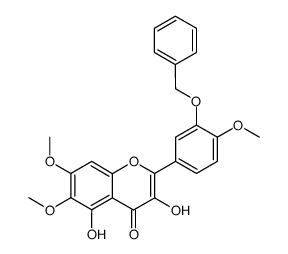 2-(3-(benzyloxy)-4-methoxyphenyl)-3,5-dihydroxy-6,7-dimethoxy-4H-chromen-4-one Structure