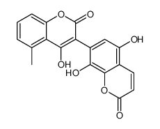 5,8-dihydroxy-7-(4-hydroxy-5-methylcoumarin-3-yl)coumarin结构式