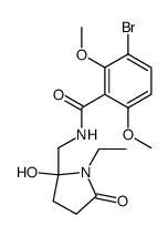 5-((3-bromo-2,6-dimethoxybenzamide)methyl)-5-hydroxy-1-ethyl-2-pyrrolidone Structure
