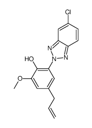 4-allyl-2-(5-chloro-2H-benzo[d][1,2,3]triazol-2-yl)-6-methoxy-phenol结构式