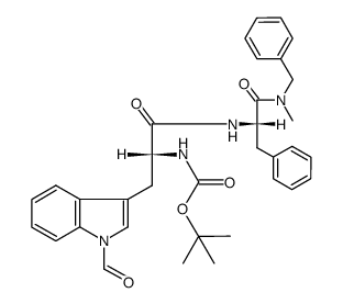 Boc-D-Trp(CHO)-Phe-NMeBzl结构式