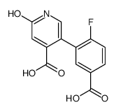 5-(5-carboxy-2-fluorophenyl)-2-oxo-1H-pyridine-4-carboxylic acid Structure