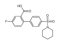 5-fluoro-2-(4-piperidin-1-ylsulfonylphenyl)benzoic acid结构式