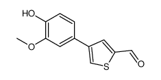 4-(4-hydroxy-3-methoxyphenyl)thiophene-2-carbaldehyde结构式