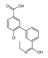 4-chloro-3-[3-(ethylcarbamoyl)phenyl]benzoic acid Structure