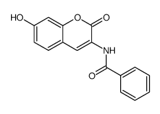 3-benzoylamino-7-hydroxy-2H-1-benzopyran-2-one Structure
