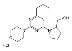 [1-(4-morpholin-4-yl-6-propyl-1,3,5-triazin-2-yl)pyrrolidin-2-yl]methanol,hydrochloride结构式