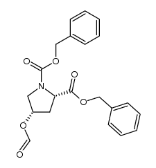 (2S,4S)-4-(formyloxy)-1,2-pyrrolidinedicarboxylic acid 1,2-bis(phenylmethyl ester)结构式