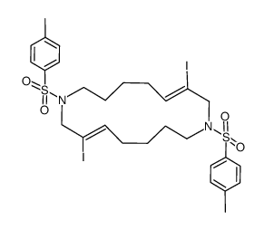 (Z,Z)-3,11-diiodo-N,N-bis(p-tolylsulfonyl)-1,9-diazacyclohexadeca-3,11-diene结构式