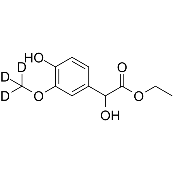 Vanillylmandelic acid ethyl ester-d3结构式