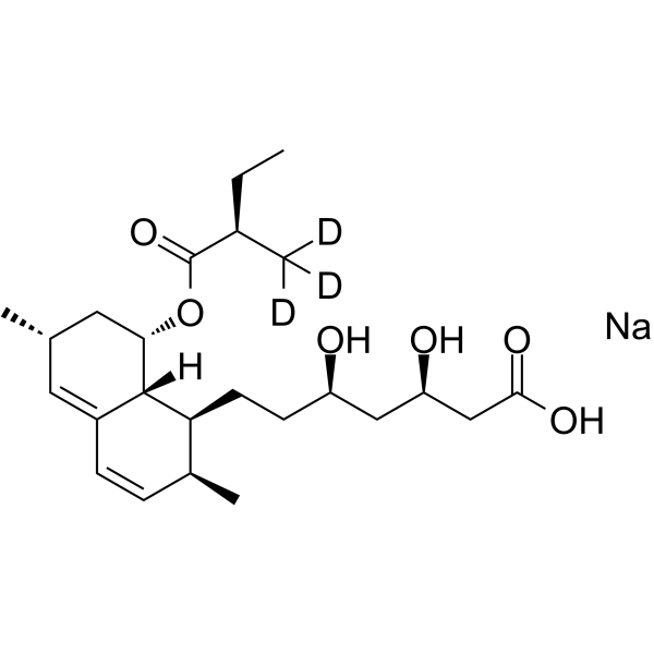 Epi Lovastatin Hydroxy Acid-d3 sodium salt Structure