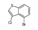 4-Bromo-3-chloro-1-benzothiophene结构式