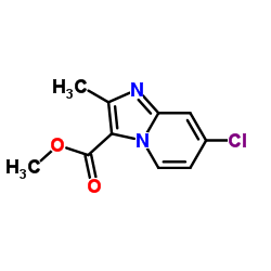 Methyl 7-chloro-2-methylimidazo[1,2-a]pyridine-3-carboxylate结构式