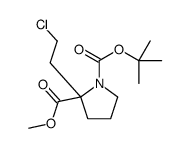 1-tert-butyl 2-Methyl 2-(2-chloroethyl)pyrrolidine-1,2-dicarboxylate structure