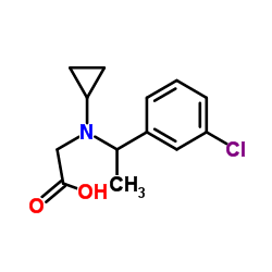 N-[1-(3-Chlorophenyl)ethyl]-N-cyclopropylglycine结构式