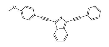 3-(4-methoxyphenylethynyl)-1-(phenylethynyl)imidazo[1,5-a]-pyridine结构式