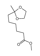 methyl 6-(2-methyl-1,3-dioxolan-2-yl)hexanoate结构式