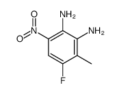 4-fluoro-3-methyl-6-nitrobenzene-1,2-diamine结构式