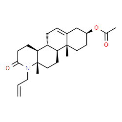 17a-Allyl-3beta-acetoxy-17a-aza-D-homoandrost-5-ene-17-one结构式