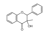 2,3-dihydro-c-3-hydroxy-t-3-methyl-r-2-phenyl-4H-1-benzopyran-4-one结构式