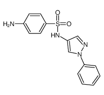 4-amino-N-(1-phenylpyrazol-4-yl)benzenesulfonamide结构式