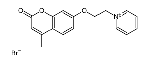 Pyridinium, 1-(2-((4-methyl-2-oxo-2H-1-benzopyran-7-yl)oxy)ethyl)-, br omide Structure