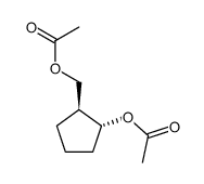 Cyclopentanemethanol, 2-(acetyloxy)-, acetate, (1S-trans)- (9CI)结构式