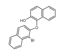 1-bromo-2'-hydroxy-2,1'-dinaphthyl ether Structure