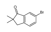 6-溴-2, 2-二甲基-2, 3-二氢-1H-茚-1-酮结构式