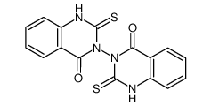 2,2'-dithioxo-1,2,1',2'-tetrahydro-[3,3']biquinazolinyl-4,4'-dione结构式