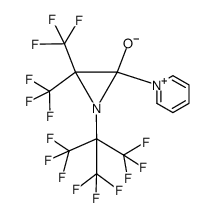 1-(1,1,1,3,3,3-hexafluoro-2-(trifluoromethyl)propan-2-yl)-2-(pyridin-1-ium-1-yl)-3,3-bis(trifluoromethyl)aziridin-2-olate Structure