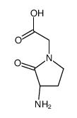 1-Pyrrolidineaceticacid,3-amino-2-oxo-,(R)-(9CI) Structure