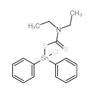 Methanethioamide,1-[(chlorodiphenylstannyl)thio]-N,N-diethyl- (9CI) structure