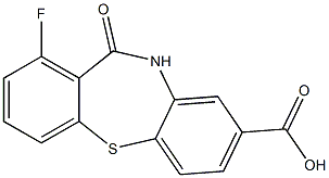 1-fluoro-11-oxo-10,11-dihydrodibenzo[b,f][1,4]thiazepine-8-carboxylic acid Structure