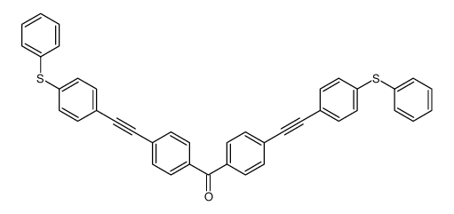 bis[4-[2-(4-phenylsulfanylphenyl)ethynyl]phenyl]methanone Structure