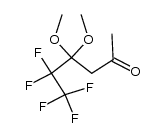 5,5,6,6,6-pentafluoro-4,4-dimethoxyhexan-2-one结构式