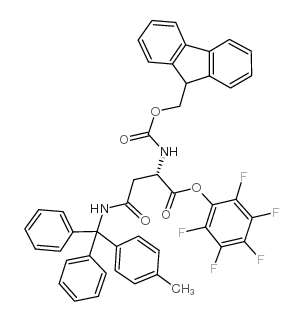 fmoc-asn(mtt)-opfp Structure