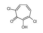 3,7-dichloro-2-hydroxycyclohepta-2,4,6-trien-1-one结构式