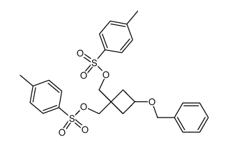 (3-(benzyloxy)cyclobutane-1,1-diyl)bis(methylene) bis(4-methylbenzenesulfonate) Structure