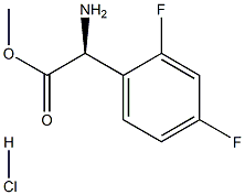 (S)-methyl 2-amino-2-(2,4-difluorophenyl)acetate hydrochloride structure