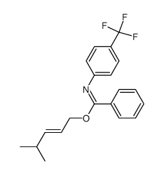 (E)-4-methylpent-2-en-1-yl (E)-N-(4-(trifluoromethyl)phenyl)benzimidate Structure