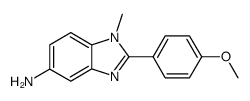 2-(4-methoxy-phenyl)-1-methyl-1H-benzoimidazol-5-ylamine结构式