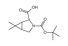 (1R,2S,5S)-3-(叔丁氧羰基)-6,6-二甲基-3-氮杂双环[3.1.0]己烷-2-羧酸结构式