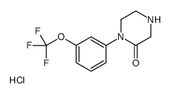 1-[3-(Trifluoromethoxy)phenyl]-2-piperazinone hydrochloride (1:1) Structure