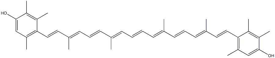 φ,φ-Carotene-3,3'-diol structure