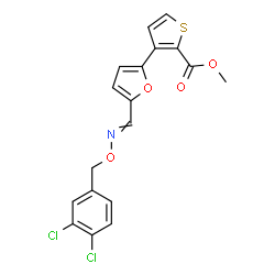 METHYL 3-[5-(([(3,4-DICHLOROBENZYL)OXY]IMINO)METHYL)-2-FURYL]-2-THIOPHENECARBOXYLATE结构式